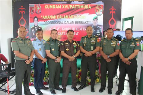 Kumdam XVI Pattimura Rayakan Syukuran HUT Korp Hukum TNI AD Ke 71