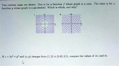 SOLVED Two Contour Maps Are Shown One Function Whose Graph Is A