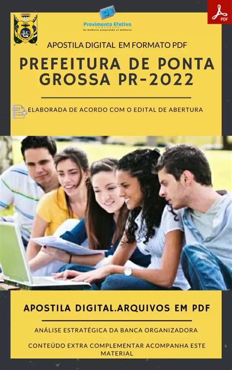 Provimento Efetivo Concursos Apostila Pref Ponta Grossa Pr