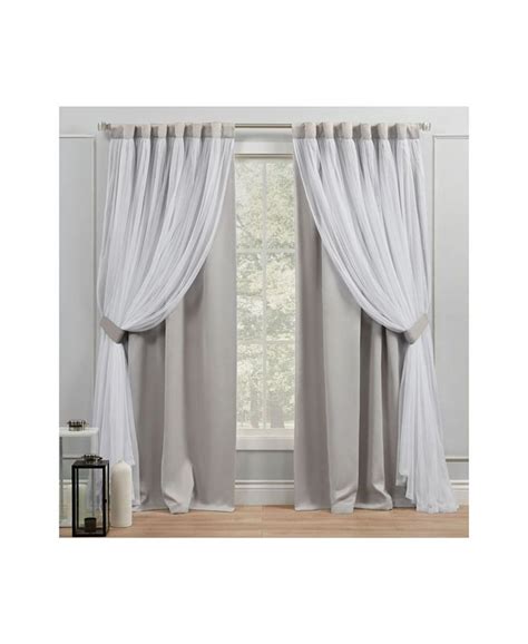 Exclusive Home Curtains Catarina Layered Solid Blackout And Sheer