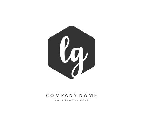 LG Initial letter handwriting and signature logo. A concept handwriting ...