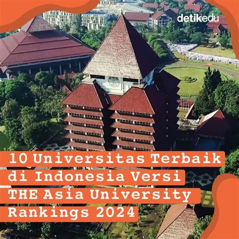 Infografis 10 Universitas Terbaik Di Ri Versi The Asia University Rankings 2024