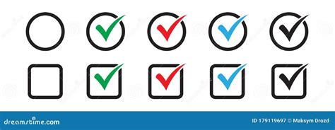 Checkbox Set With Blank And Checked Checkbox Vector Icon Ilustração do