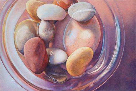 Graphite Drawings Colored Pencil Stones Still Life Landscape