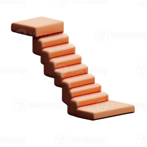 Stairs 3d Rendering Icon Illustration 28867142 Png