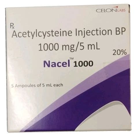 N Acetyl Cysteine 2 Ml Injection At Rs 122 50 Piece Rahate Colony