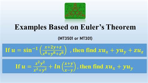 Examples Based On Euler S Theorem For Homogeneous Function Advances