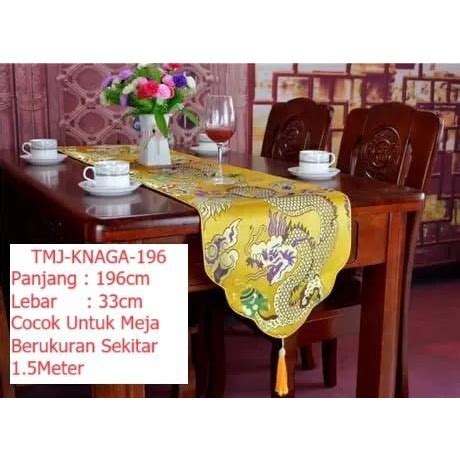 Jual Taplak Meja Table Runner Cny Premium Imlek Naga Sincia