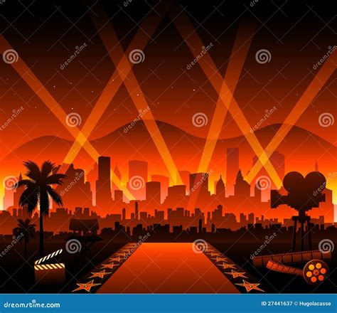 Hollywood Movie Red Carpet Stock Illustration Illustration Of Award