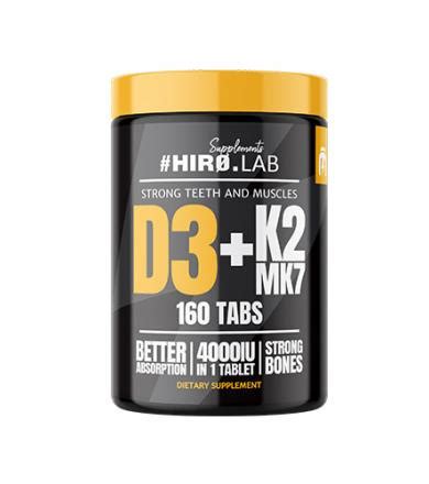 HIRO LAB Vitamin D3 4000IU K2 MK7 160tabs Sklep Fabryka Siły