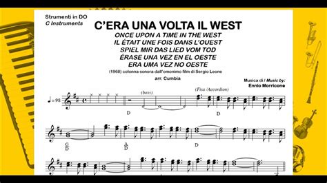 CERA UNA VOLTA IL WEST Cumbia Ennio Morricone Base Audio Spartiti