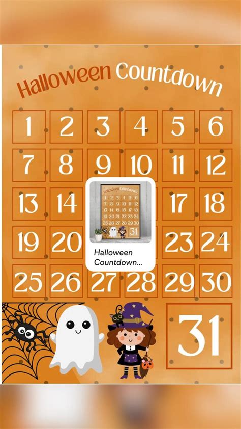 Printable Halloween Countdown Calendar