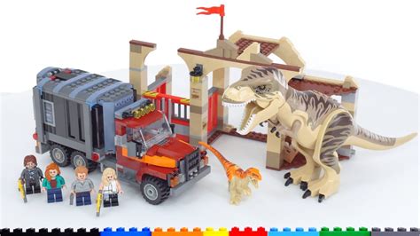 Lego Jurassic World T Rex And Atrociraptor Dinosaur Breakout 76948 Review Big Truck Good Dinos