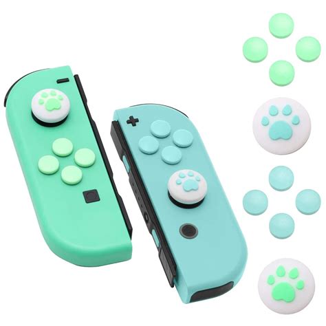 Cute Cat Claw Joycon Buttons Gaming Thumb Stick Grip Cover For Nintendo