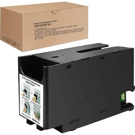 T6715 T6716 Boîte D Entretien D Encre Compatible Avec Epson T 6715 T