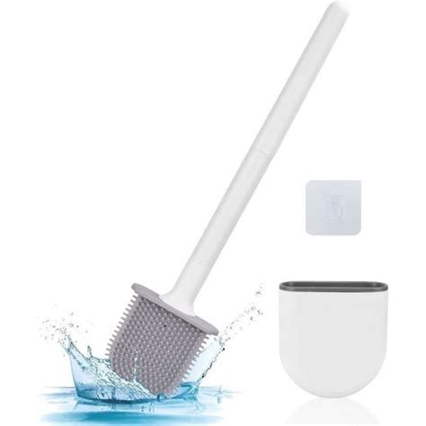 Brosse Wc Brosse Wc Silicone Et Support Avec Tête De Brosse Flexible