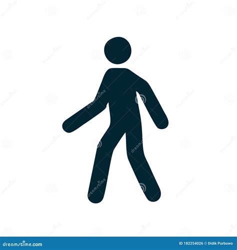 Man Walk Icon Walking Man Vector Icon People Walk Sign Illustration