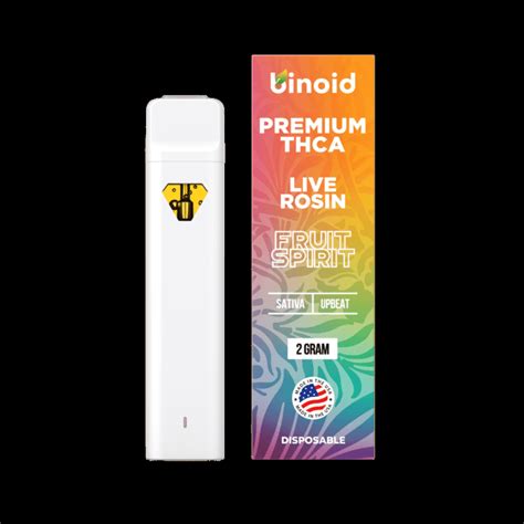 Binoid THCA Disposable Vape 2G Live Rosin Fruit Spirit