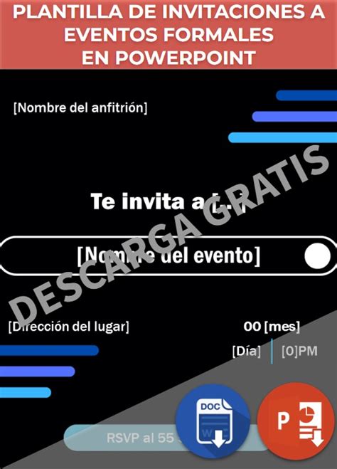 Invitaciones A Eventos Formales Powerpoint Canva Ejemplos Y Plantillas