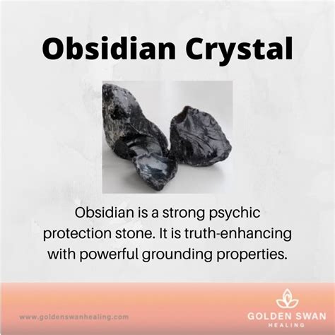 Obsidian Crystal – Golden Swan Healing