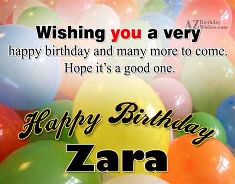 Happy Birthday Zara - AZBirthdayWishes.com