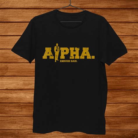 Alpha Fraternity Phi Mens Alpha Frat906 Black Gold Shirt T Black