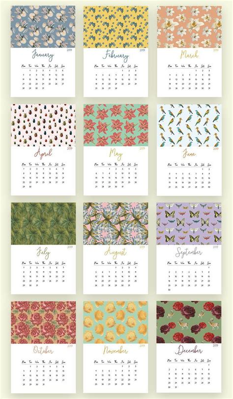 Cute Desk Calendar - Printable Template Calendar