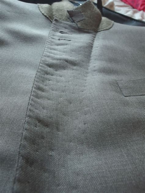 Hand Pad Stitching Inside Lapel