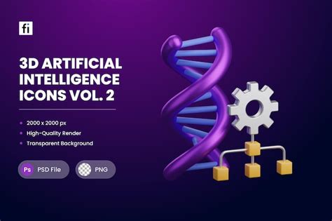 Premium Psd 3d Illustration Artificial Intelligence Genetic Algorithm