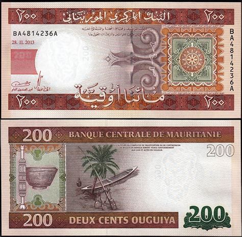 Mauritania X Pcs Set Ouguiya Unc P