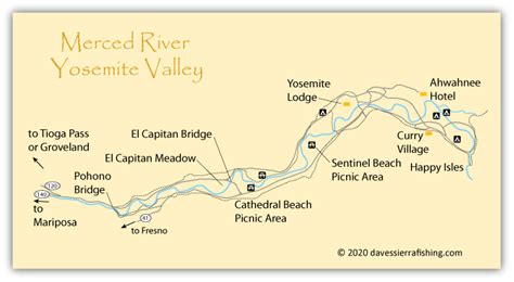 Merced River Map | Dave's Sierra Fishing