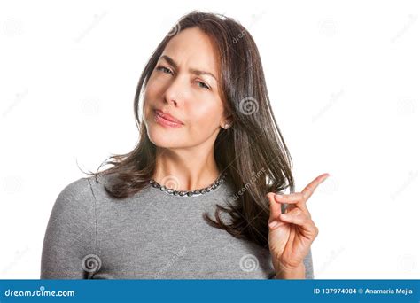 Young Woman Showing Disbelief Isolated Stock Photo Image Of Blue