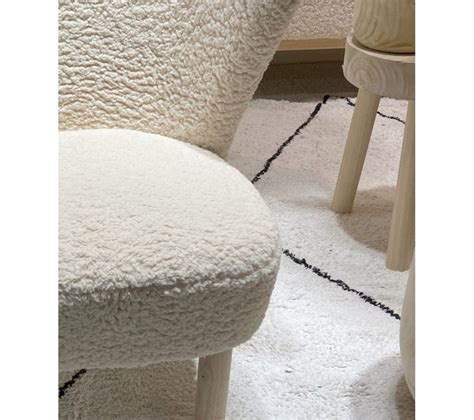 Alpes Fauteuil En Fausse Fourrure Blanche Fauteuil But