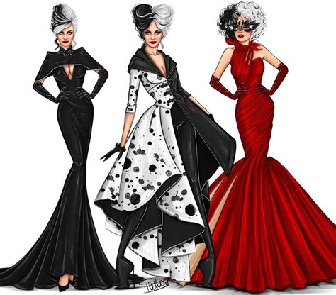 Fashion Illustration Elegant Evening Gowns