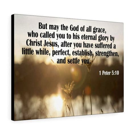 Scripture Walls God of All Grace 1 Peter 5:10 Bible Verse Canvas Christian Wall Art Ready to ...