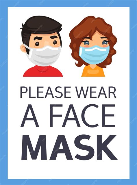 premium vector  wear  face mask poster
