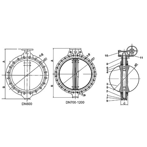 VÁLVULA DE MARIPOSA WAFER MONO BRIDA PN10 BRIDAS DIN PN 10 Valveseal