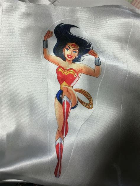 Wonder Woman Satin String Bikini Panties Manties Manties Nylon Satin Plastic Foil