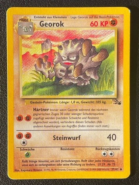 Georok 37 62 Pokémon Fossil Kaufen auf Ricardo