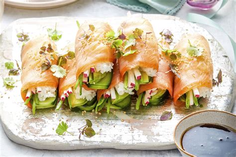 Smoked Salmon Sushi Rolls