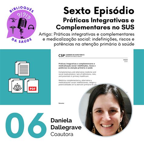 Podcast Aborda As Pr Ticas Integrativas E Complementares Em Sa De