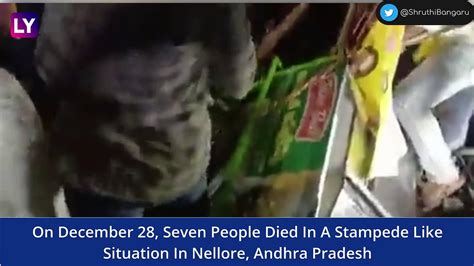 Stampede In Andhra Pradesh Dead After Falling In Drain During