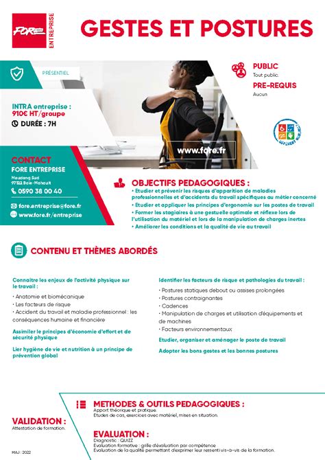 Gestes Et Postures Fore Entreprise Formations Professionnelles