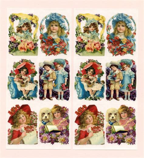 Victorian Children Stickers Victorian Stickers Victorian