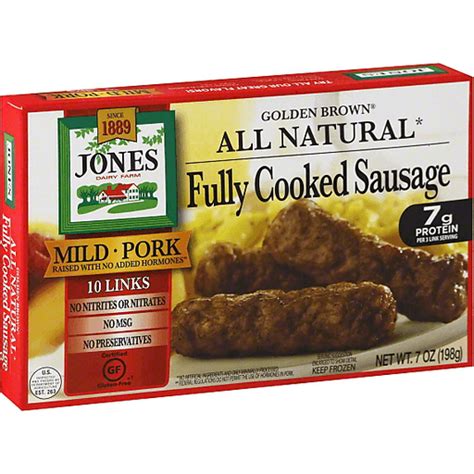 Jones Dairy Farm Golden Brown All Natural Pork Sausage Links 10 Ct Box