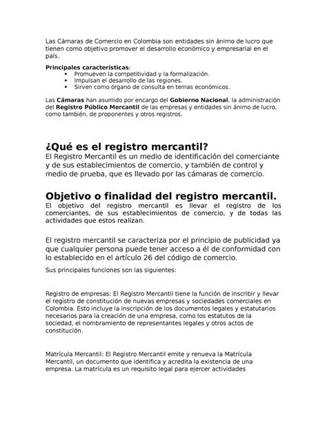 Las C Maras De Comercio En Colombia Son Entidades Sin Nimo De Lucro
