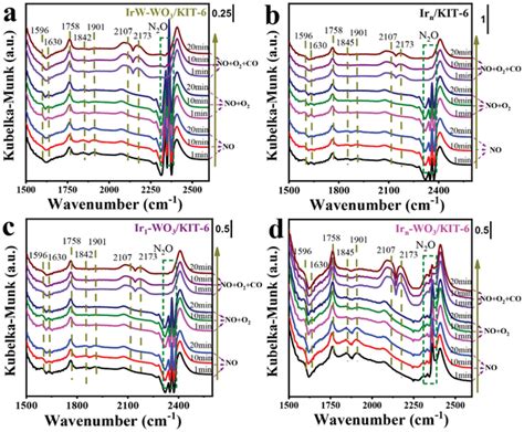 Ad In Situ Drifts Spectra Of Adsorbed Species Formed On Different