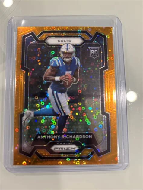 2023 PANINI PRIZM Anthony Richardson Orange Disco RC Carte Recrue Colts