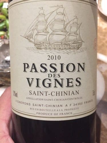 Cave Des Vignerons De Saint Chinian Passion Des Vignes Saint Chinian