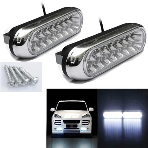 Aliexpress Buy 1 Pair DRL LED Car Daytime Running Lights 16 LEDs